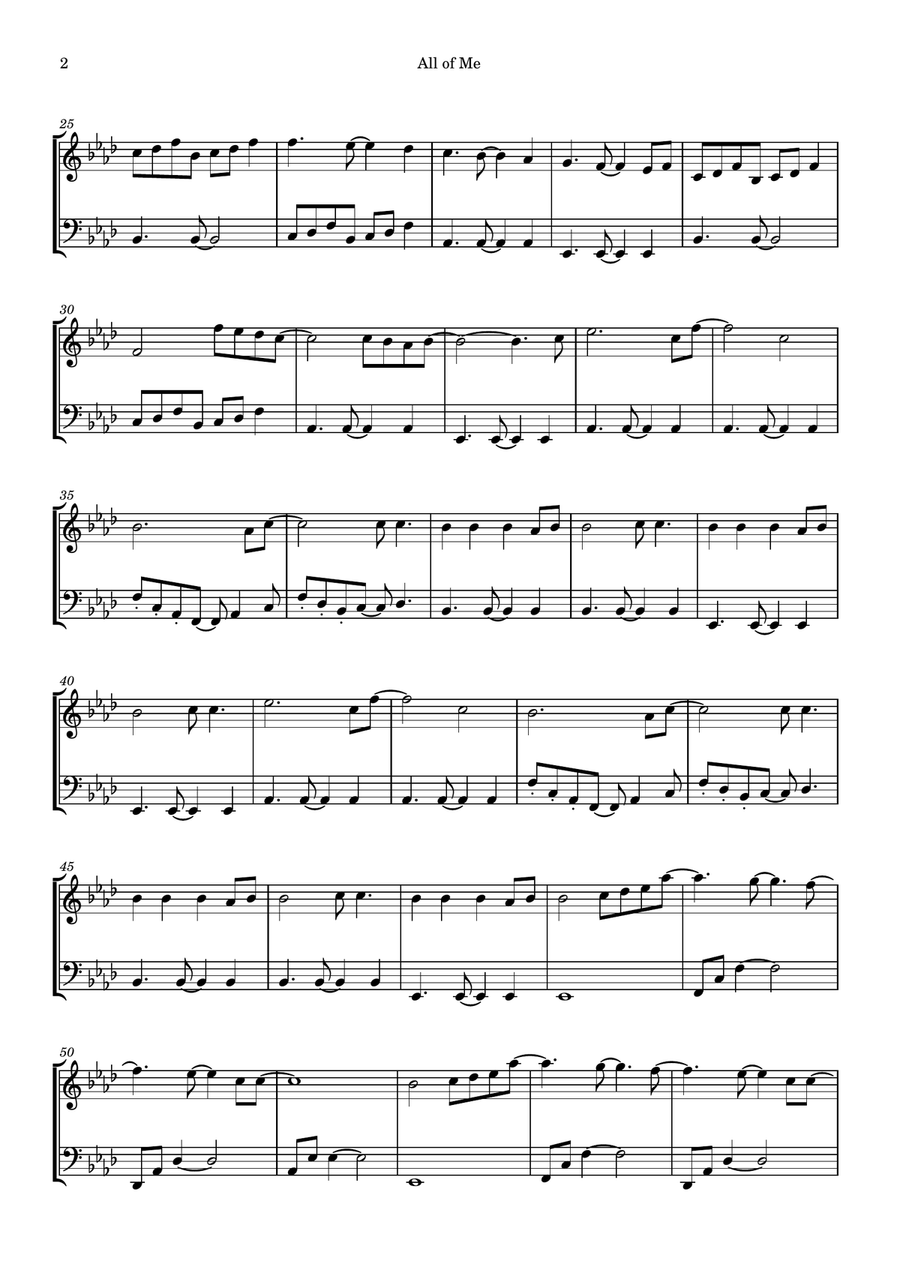 All Of Me All Of Me String Duet scores gallery preview page 2