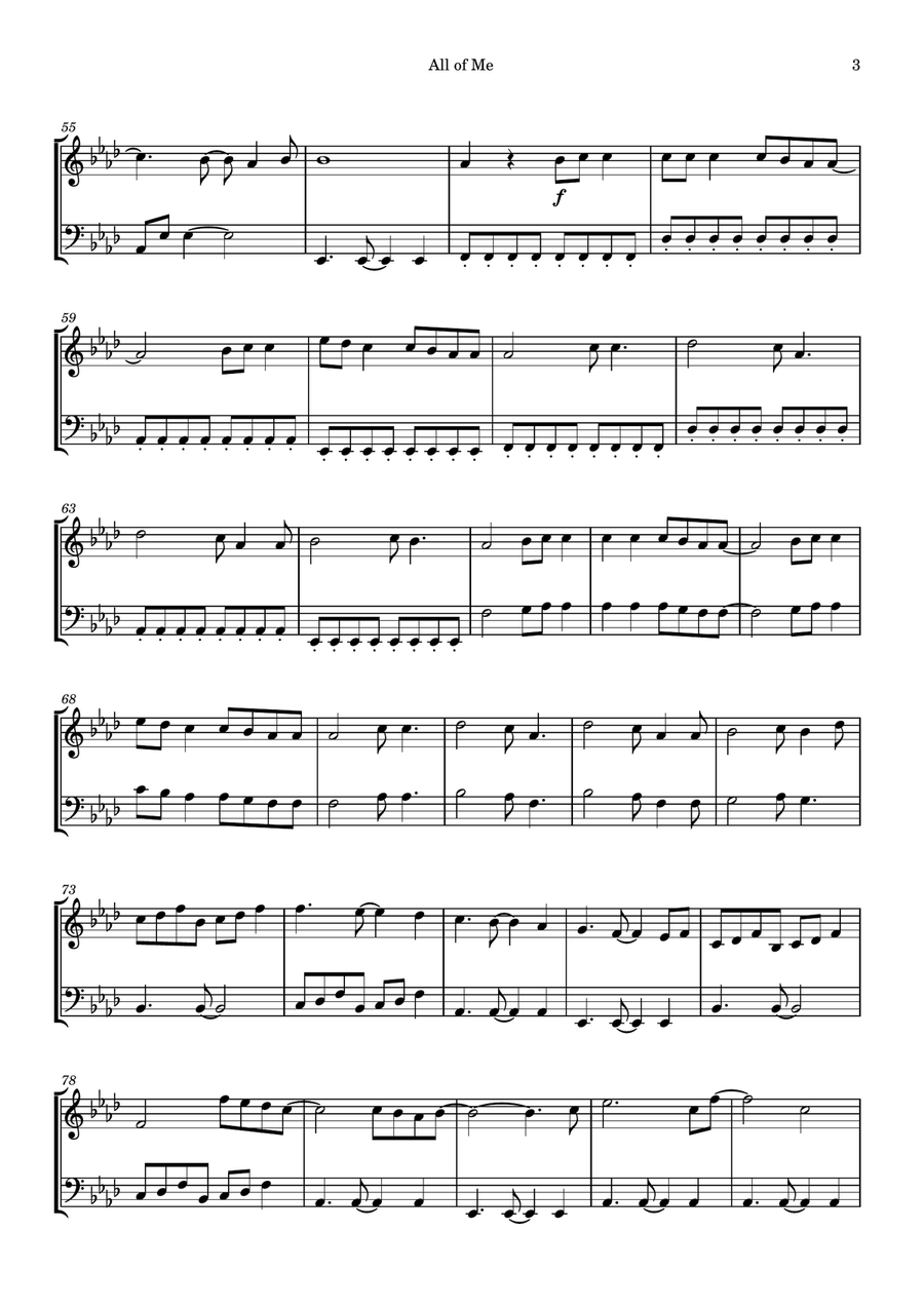 All Of Me All Of Me String Duet scores gallery preview page 3