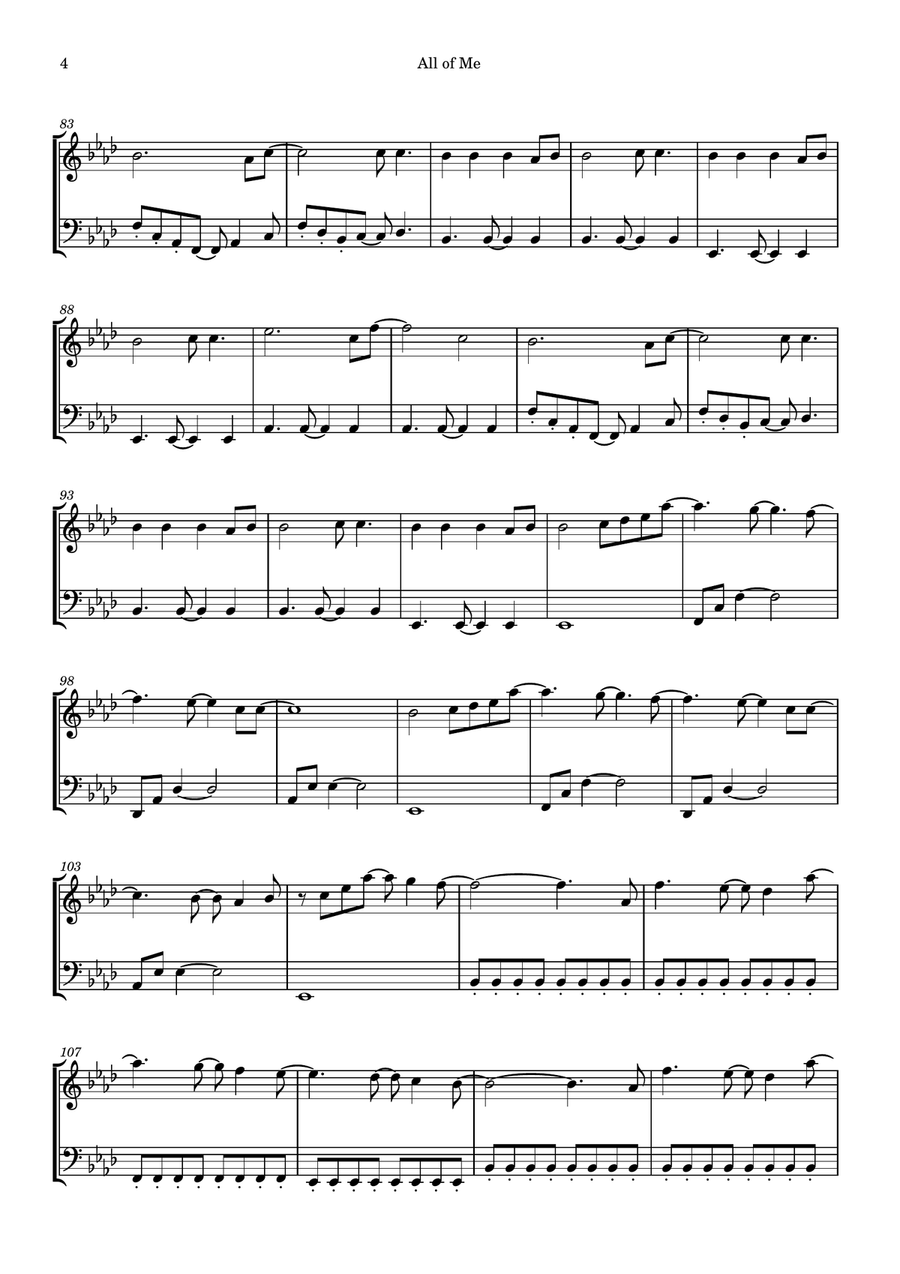 All Of Me All Of Me String Duet scores gallery preview page 4