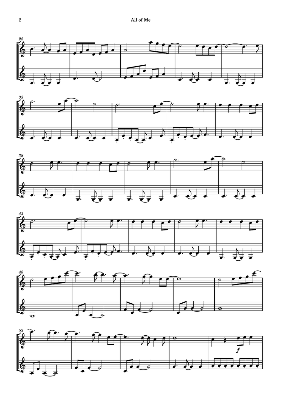 All Of Me All Of Me String Duet scores gallery preview page 2