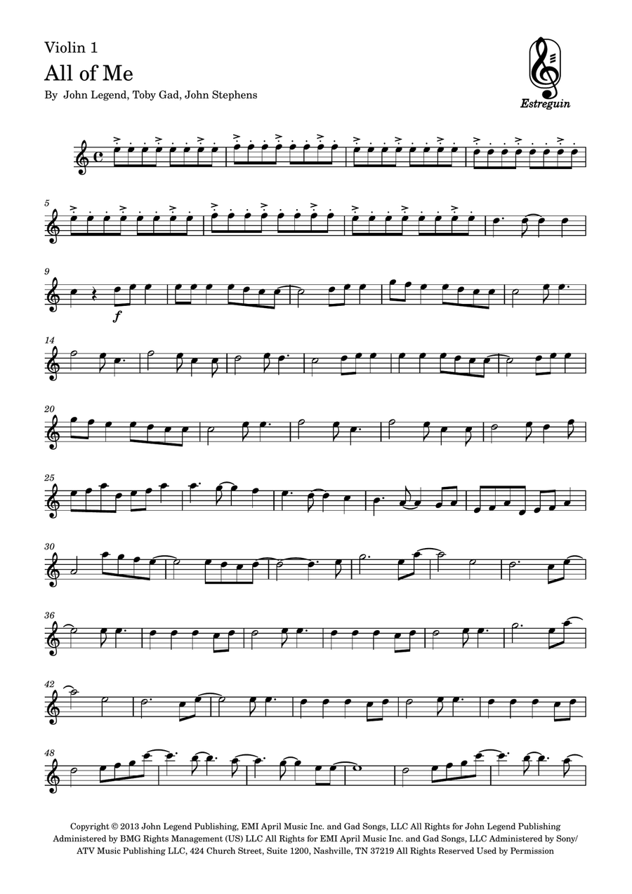 All Of Me All Of Me String Duet scores gallery preview page 6
