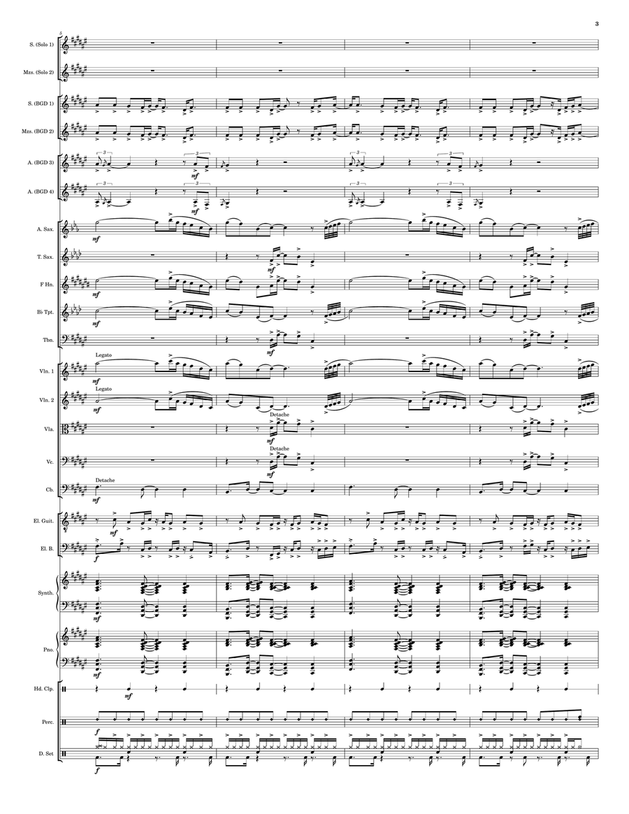 Heaven - Score Only Large Ensemble scores gallery preview page 3