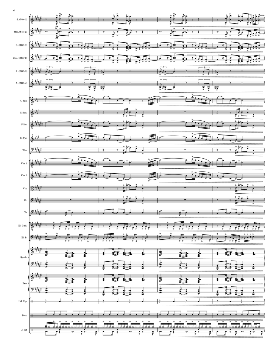 Heaven - Score Only Large Ensemble scores gallery preview page 4