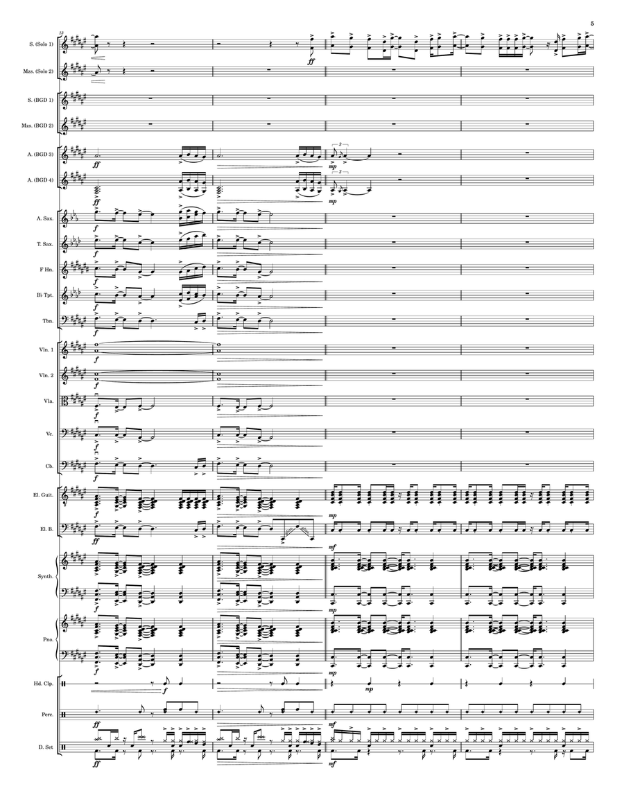 Heaven - Score Only Large Ensemble scores gallery preview page 5