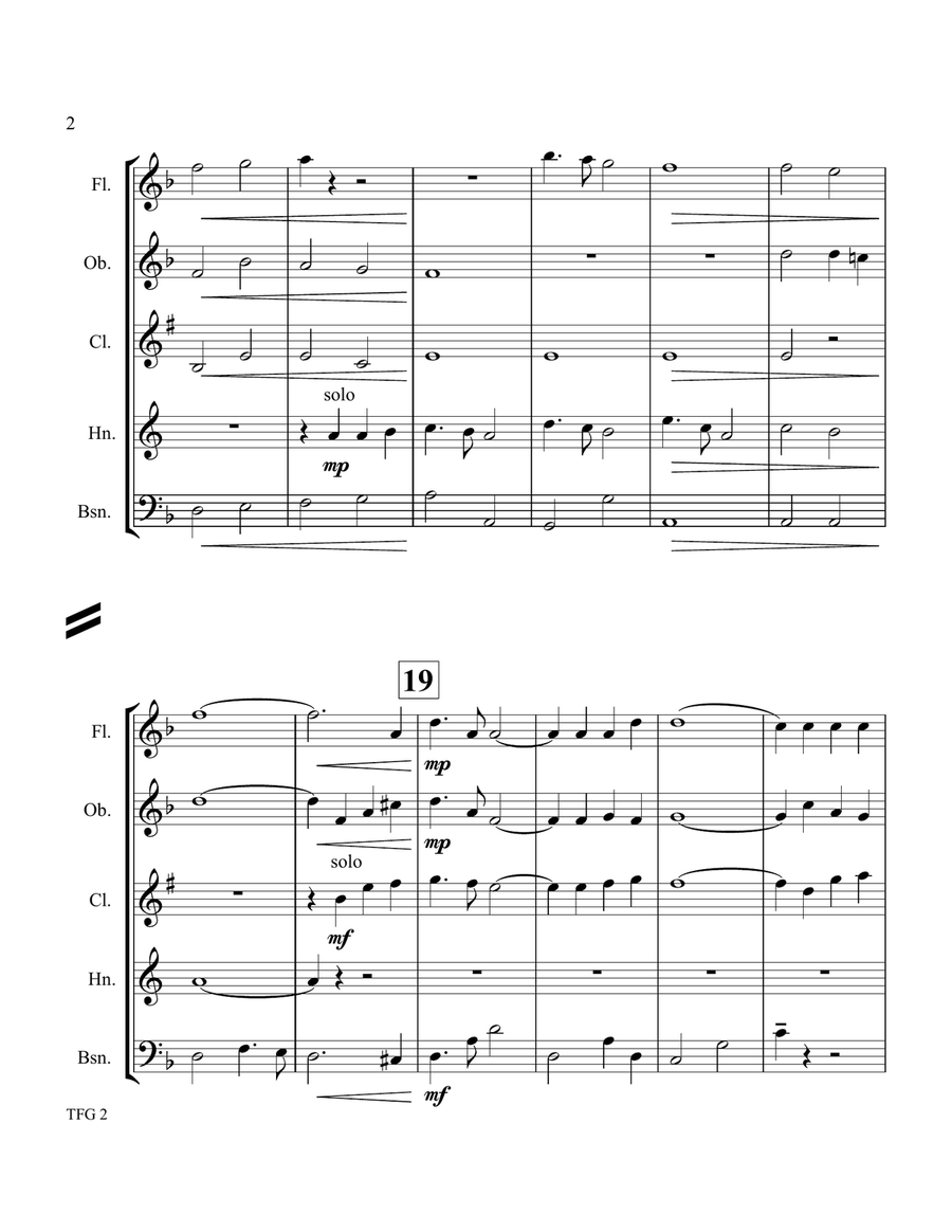 Gladiator Main Theme Woodwind Quintet scores gallery preview page 3