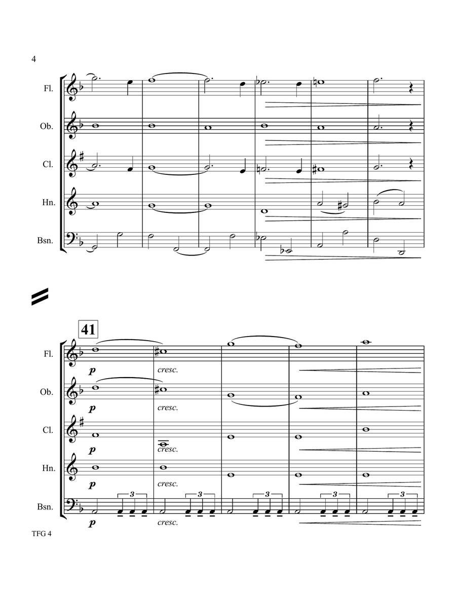 Gladiator Main Theme Woodwind Quintet scores gallery preview page 5