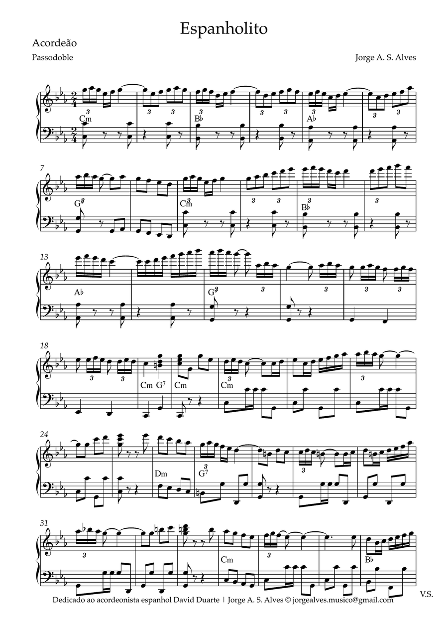 Espanholito Espanholito Accordion scores gallery preview page 1