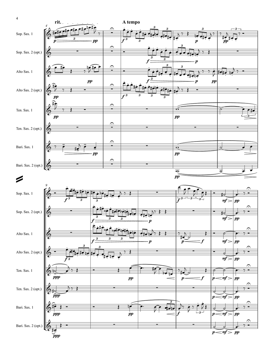 Scherzo (Saxophone Ensemble) Large Ensemble scores gallery preview page 6