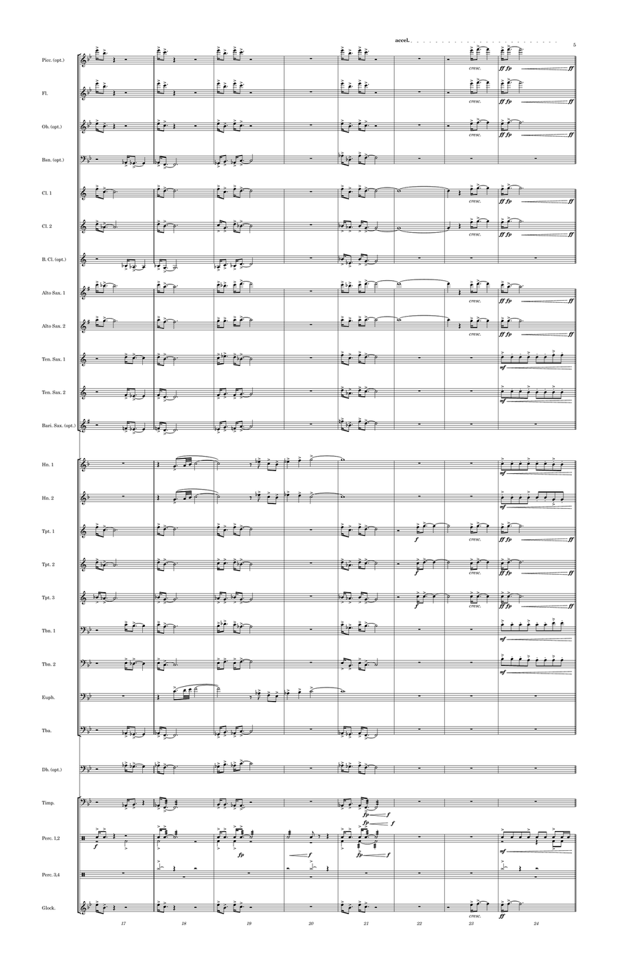 Three Towers Shrine Overture - Score Only Concert Band scores gallery preview page 5
