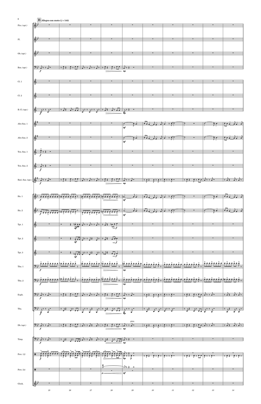Three Towers Shrine Overture Concert Band scores gallery preview page 6