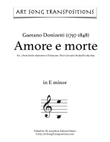 DONIZETTI: Amore e morte (transposed to E minor)