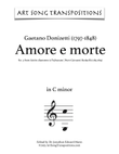 DONIZETTI: Amore e morte (transposed to C minor)