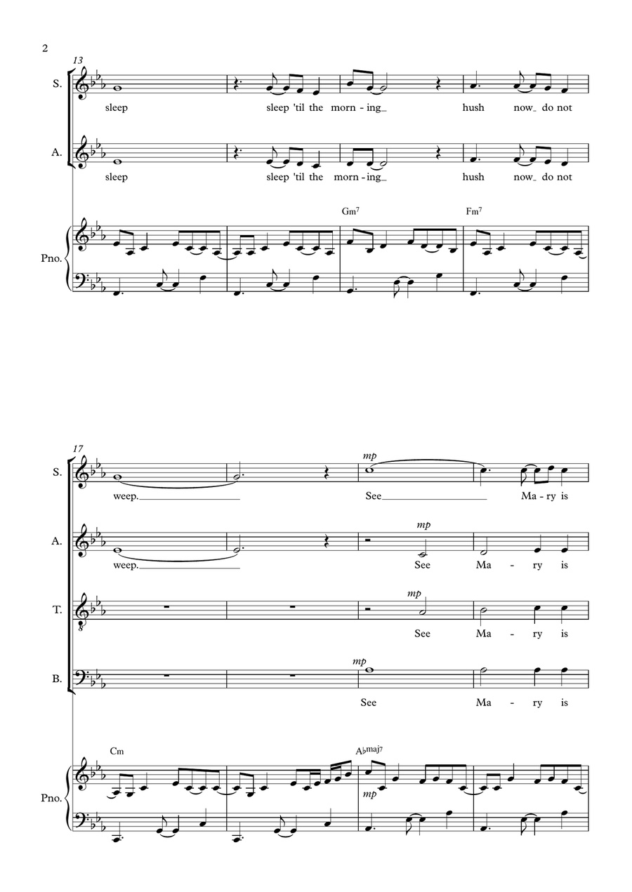 African Crib Carol African Crib Carol 4-Part scores gallery preview page 2