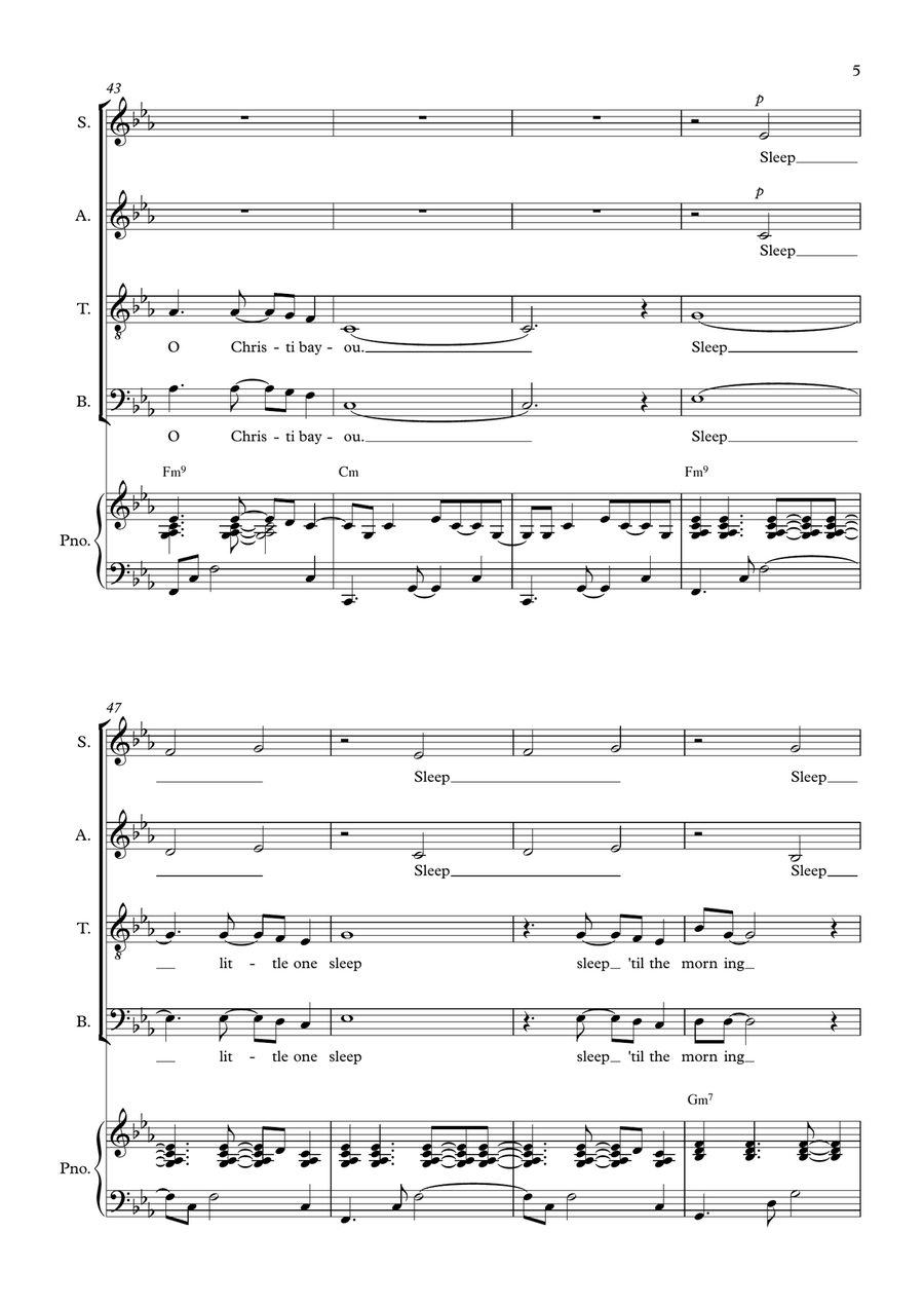 African Crib Carol African Crib Carol 4-Part scores gallery preview page 5