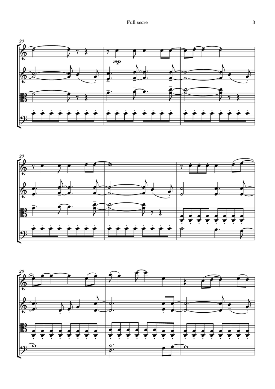 The Wizard And I The Wizard And I String Quartet scores gallery preview page 3