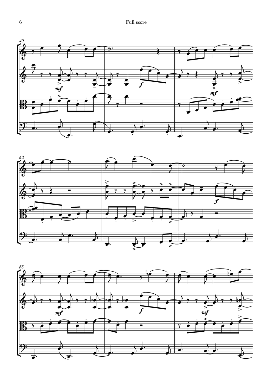 The Wizard And I The Wizard And I String Quartet scores gallery preview page 6