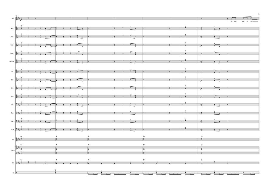 Running Up That Hill Jazz Ensemble scores gallery preview page 5