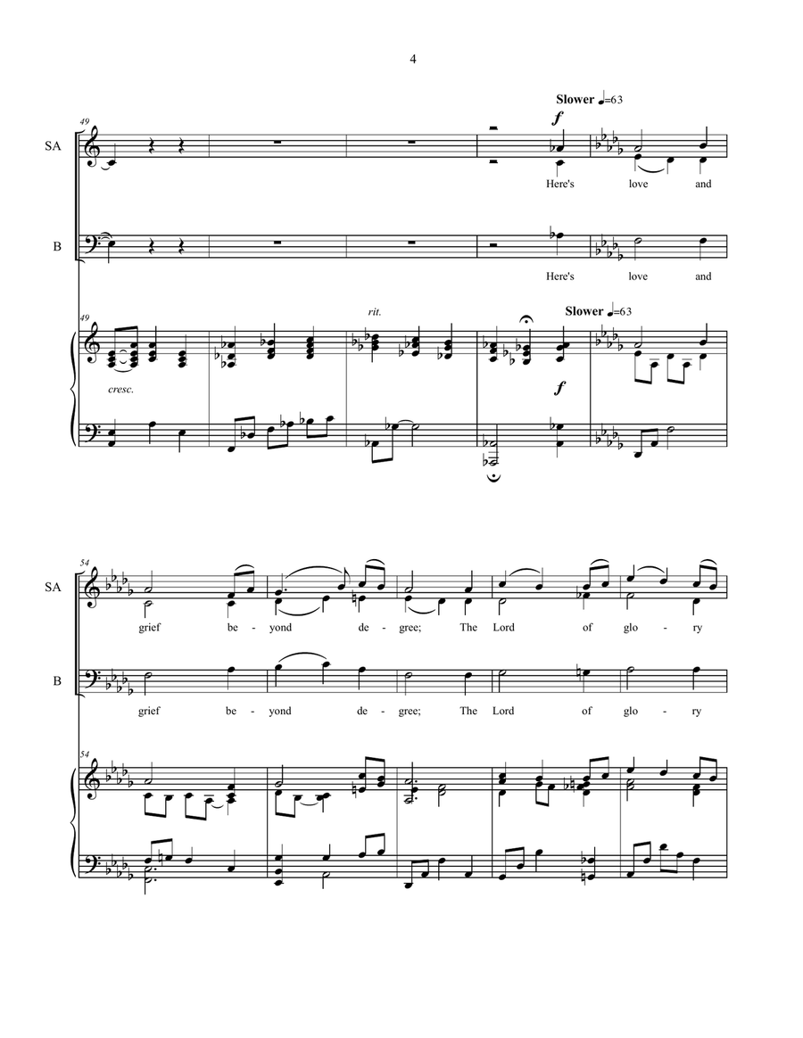 He Died! The Great Redeemer Died, sacred music for SAB choir 3-Part scores gallery preview page 5