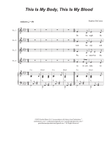 This Is My Body, This Is My Blood (SATB)