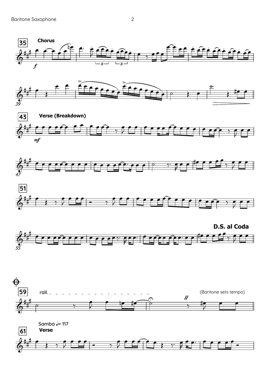 I Will Survive I Will Survive Baritone Saxophone scores gallery preview page 3