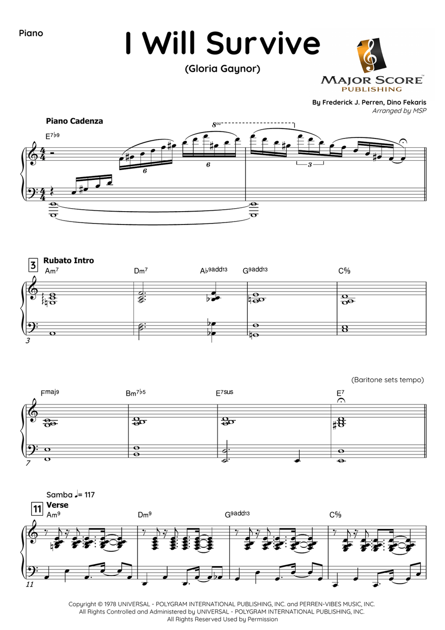I Will Survive I Will Survive Baritone Saxophone scores gallery preview page 5