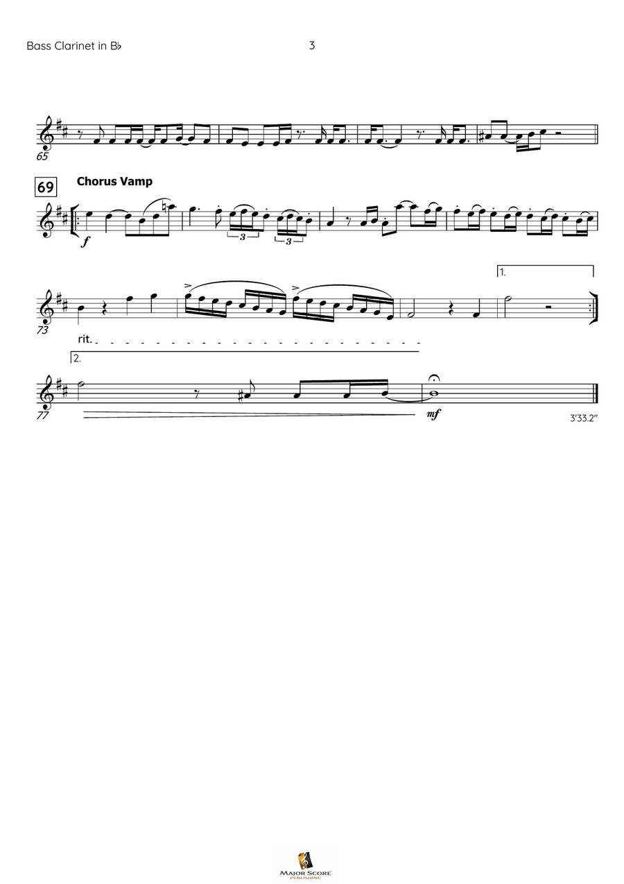 I Will Survive I Will Survive Bass Clarinet scores gallery preview page 4