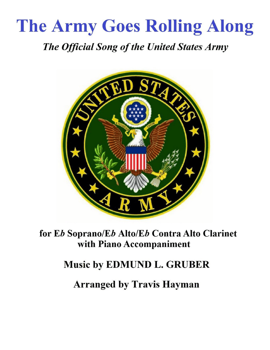 The Army Goes Rolling Along - Eb Soprano/Eb Alto/Eb Contra Alto Clarinet with Piano Accompaniment E-Flat Clarinet scores gallery preview page 1
