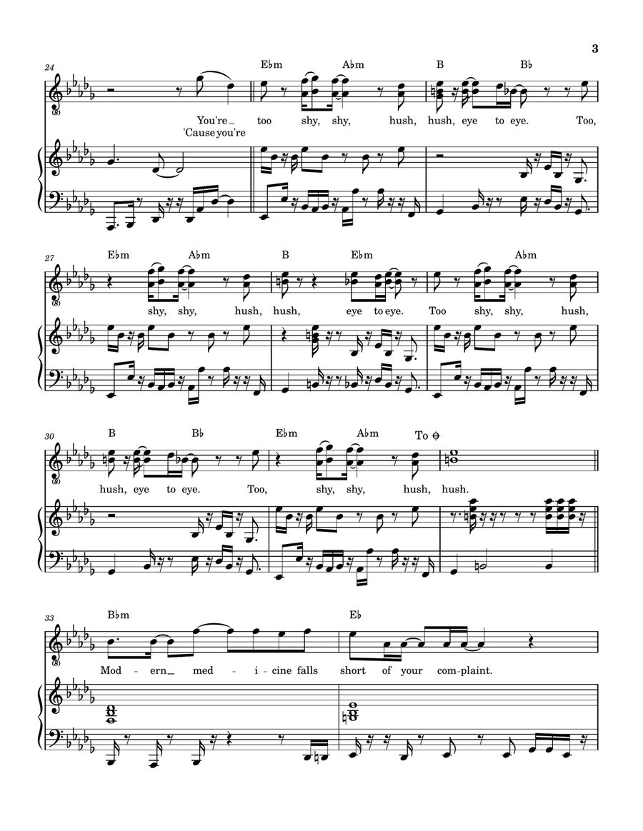 Too Shy Too Shy Piano, Vocal scores gallery preview page 4