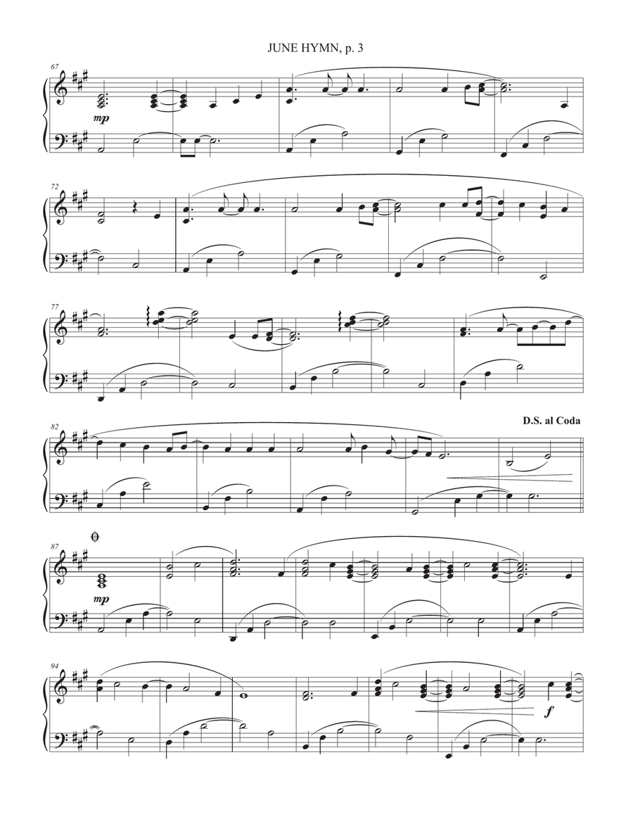June Hymn June Hymn Piano Solo scores gallery preview page 3