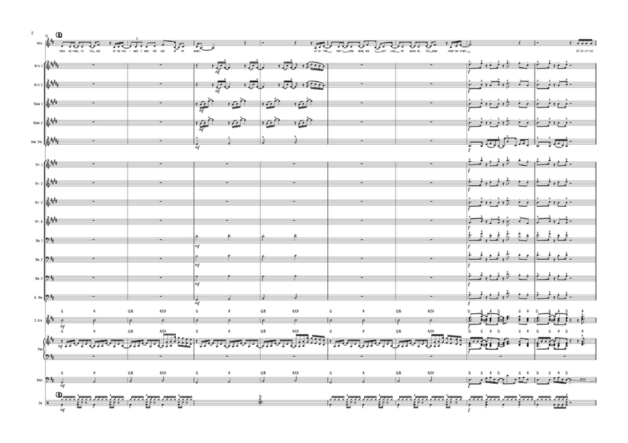Every Little Thing She Does Is Magic Jazz Ensemble scores gallery preview page 2