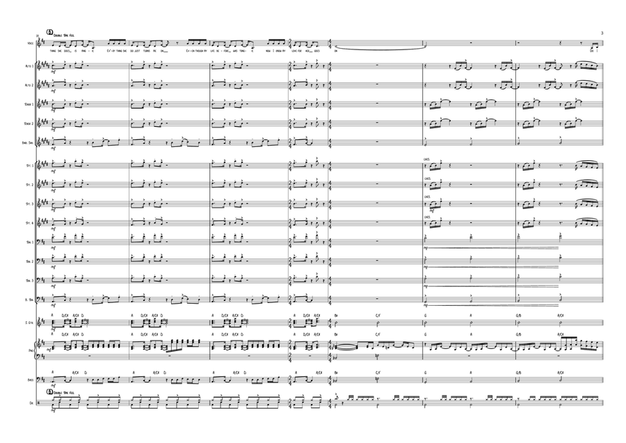 Every Little Thing She Does Is Magic Jazz Ensemble scores gallery preview page 3