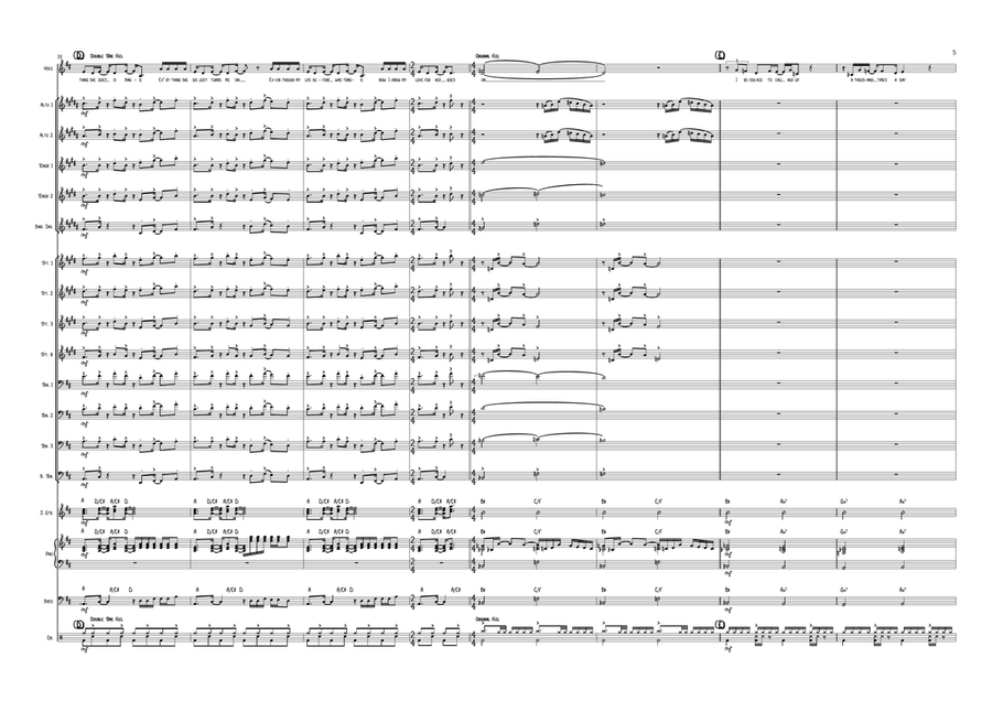 Every Little Thing She Does Is Magic Jazz Ensemble scores gallery preview page 5