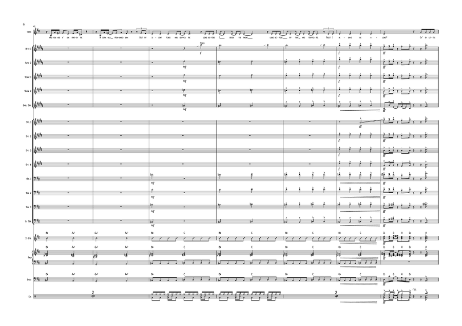 Every Little Thing She Does Is Magic Jazz Ensemble scores gallery preview page 6