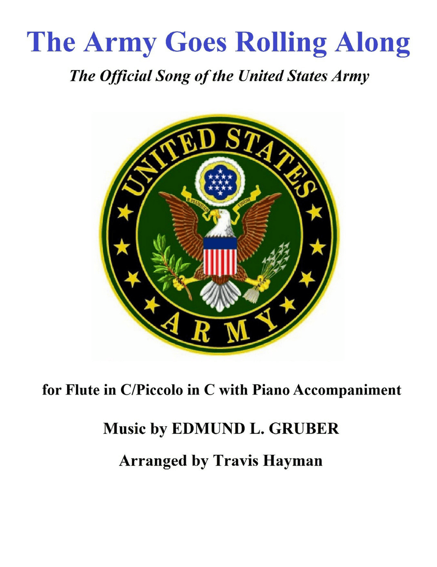 The Army Goes Rolling Along - for Flute in C/Piccolo in C with Piano Accompaniment Flute scores gallery preview page 1