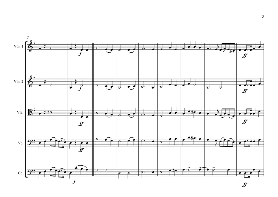 Paraguvan National Anthem for String Orchestra String Orchestra scores gallery preview page 3