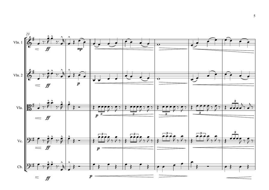 Paraguvan National Anthem for String Orchestra String Orchestra scores gallery preview page 5