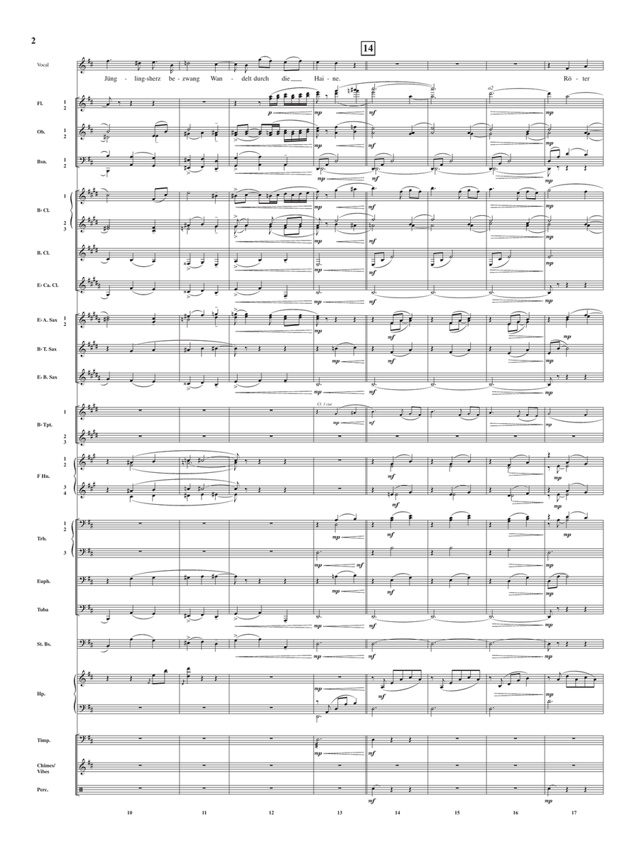 Minnelied (Love Song), from Brahms Op. 71 (Five Songs), No. 5 Concert Band scores gallery preview page 2