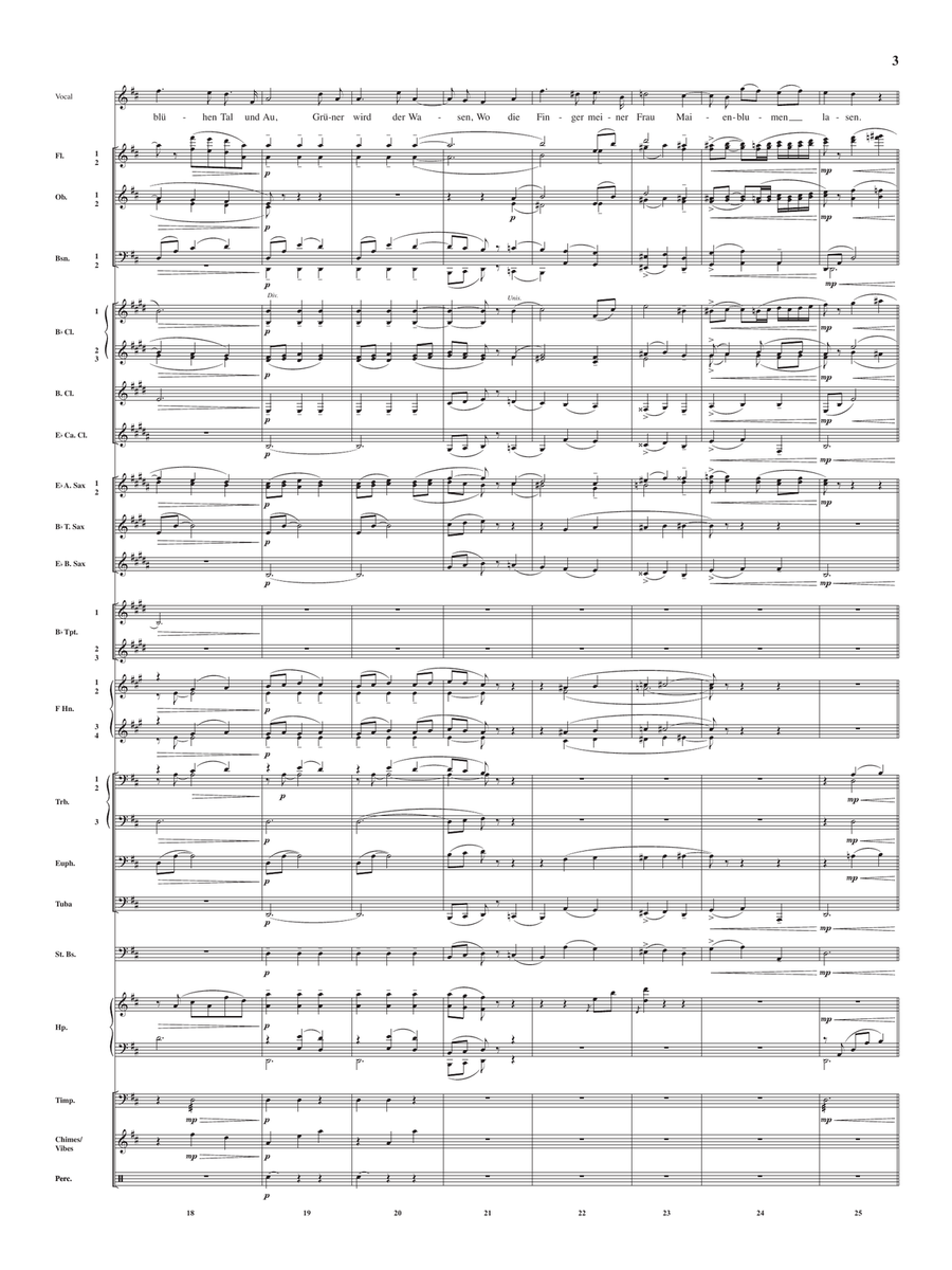 Minnelied (Love Song), from Brahms Op. 71 (Five Songs), No. 5 Concert Band scores gallery preview page 3