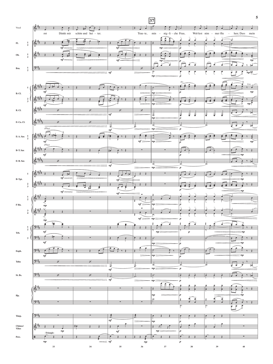 Minnelied (Love Song), from Brahms Op. 71 (Five Songs), No. 5 Concert Band scores gallery preview page 5