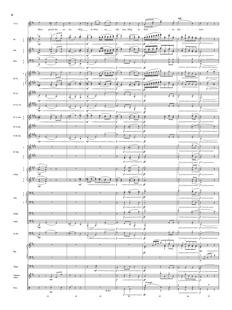 Minnelied (Love Song), from Brahms Op. 71 (Five Songs), No. 5 Concert Band scores gallery preview page 6