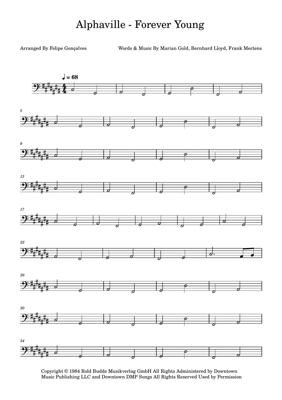 Forever Young Forever Young Acoustic Guitar scores gallery preview page 1