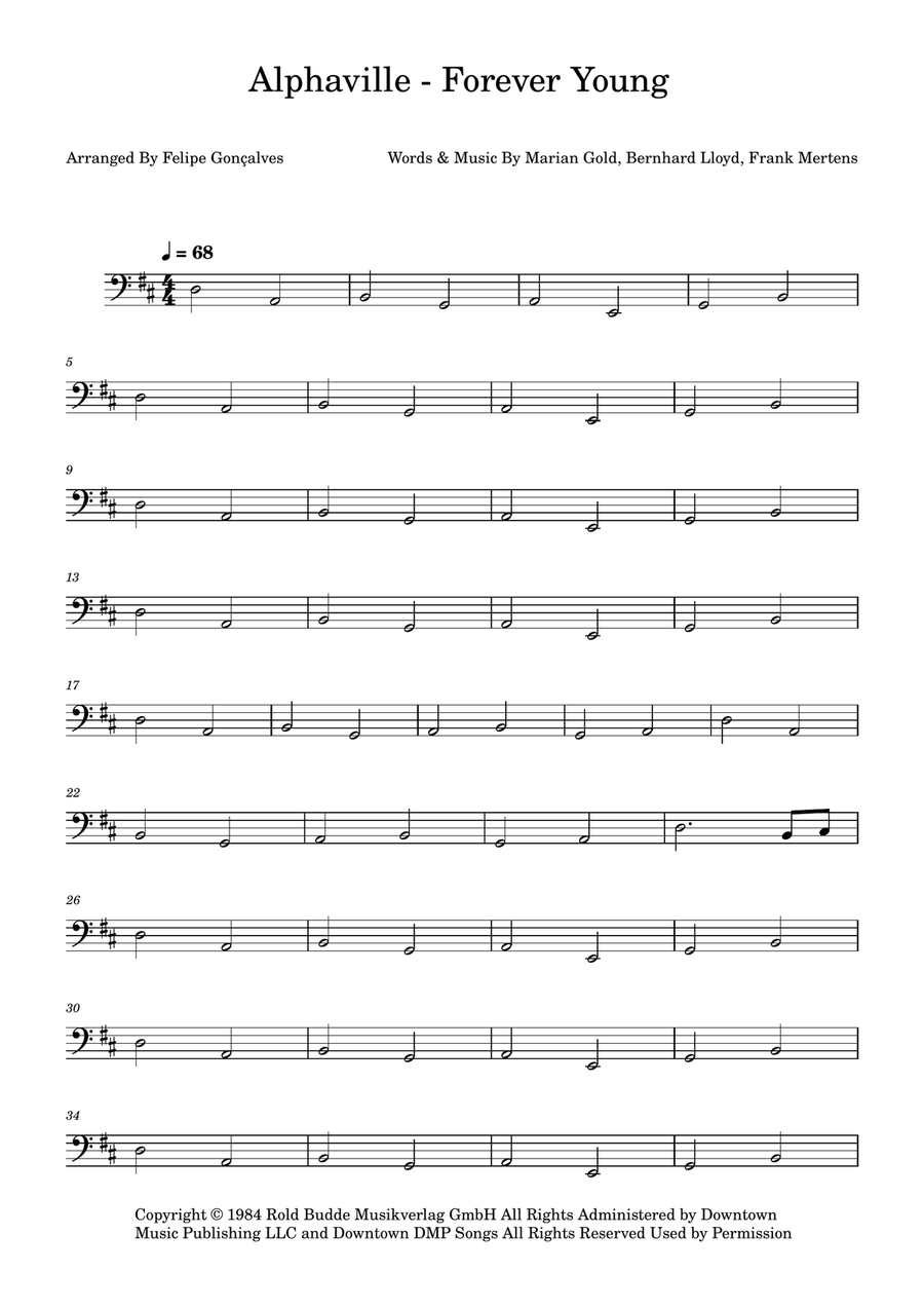Forever Young Forever Young Acoustic Guitar scores gallery preview page 1