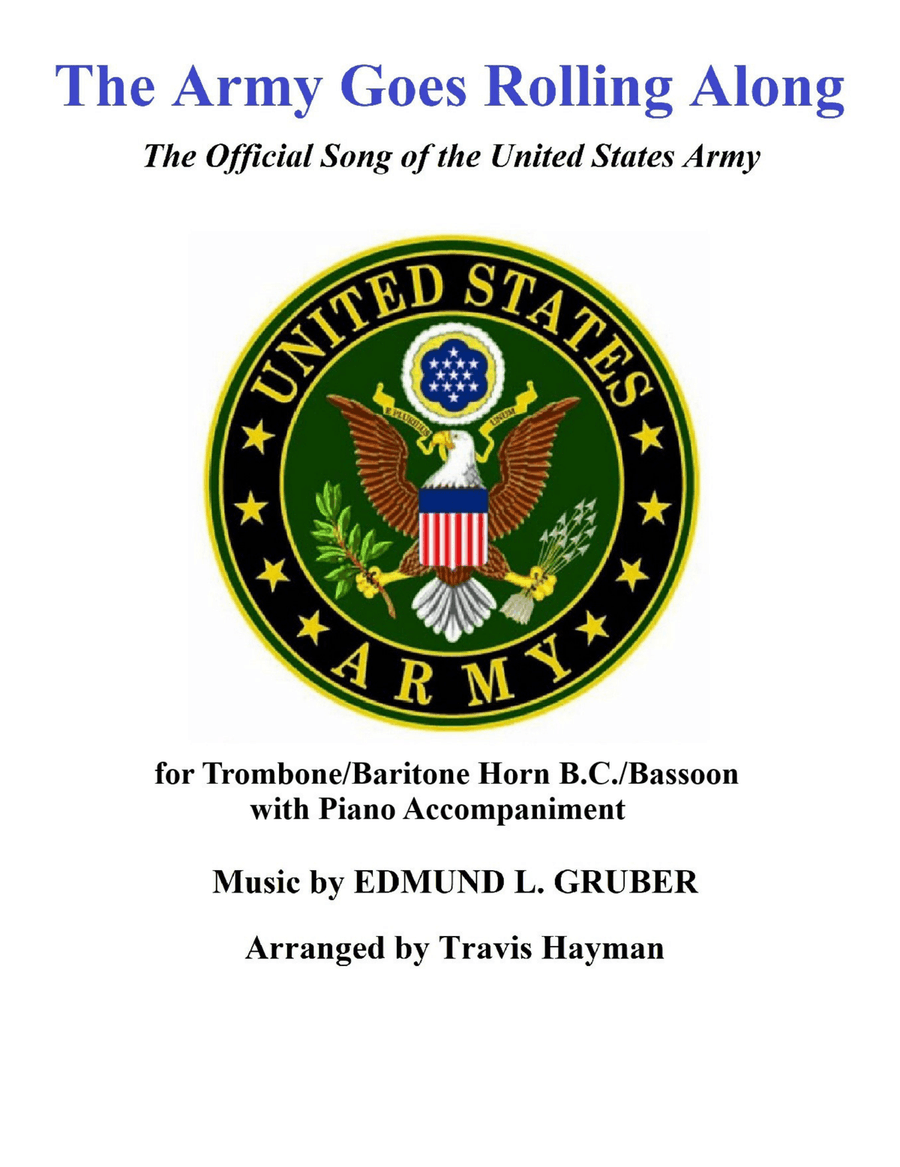 The Army Goes Rolling Along - for Trombone/Baritone Horn B.C./Bassoon with Piano Accompaniment Bassoon scores gallery preview page 1