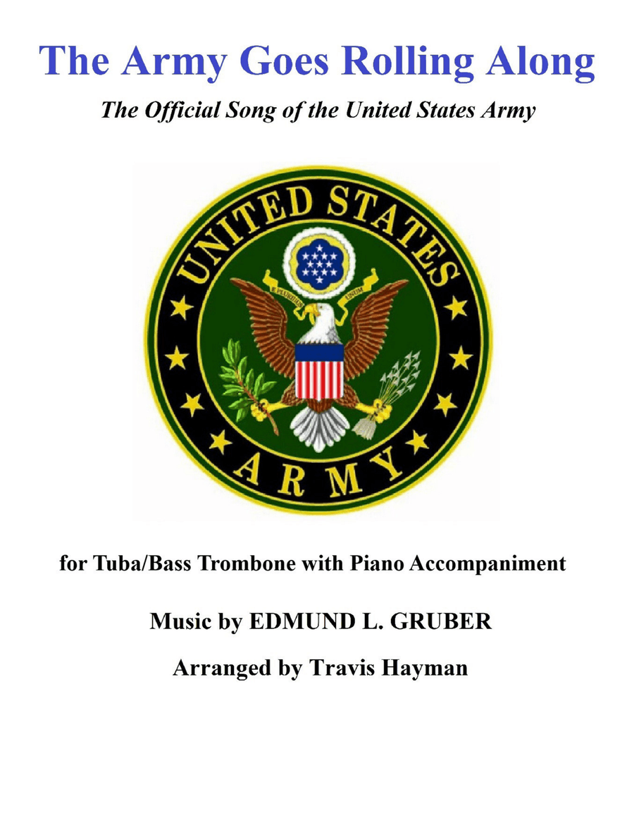 The Army Goes Rolling Along - for Tuba/Bass Trombone with Piano Accompaniment Trombone scores gallery preview page 1