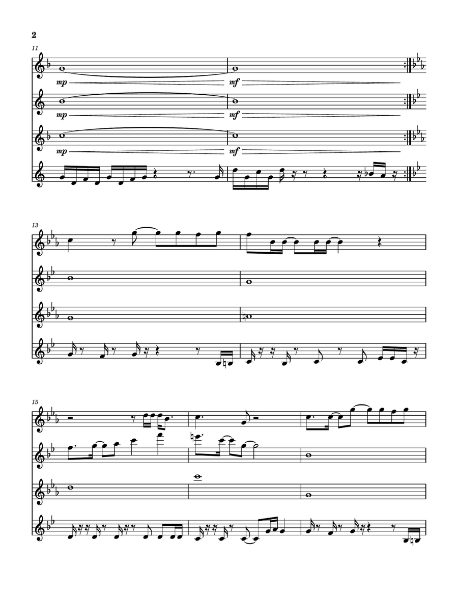 Too Shy Saxophone Quartet scores gallery preview page 3