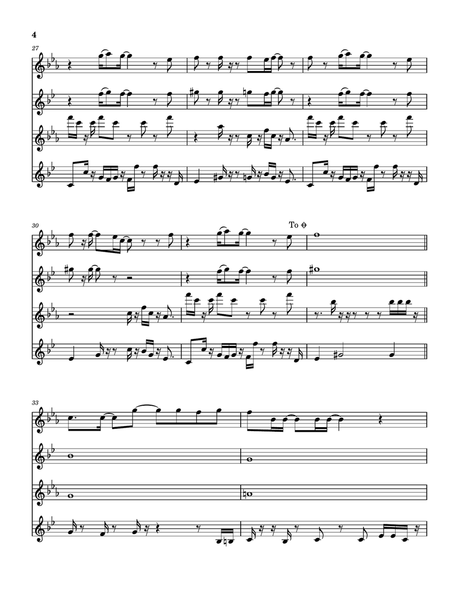 Too Shy Saxophone Quartet scores gallery preview page 5