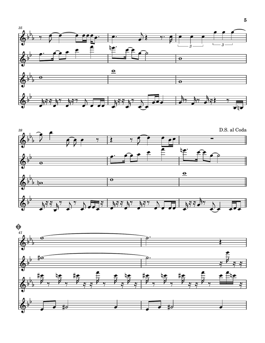 Too Shy Saxophone Quartet scores gallery preview page 6
