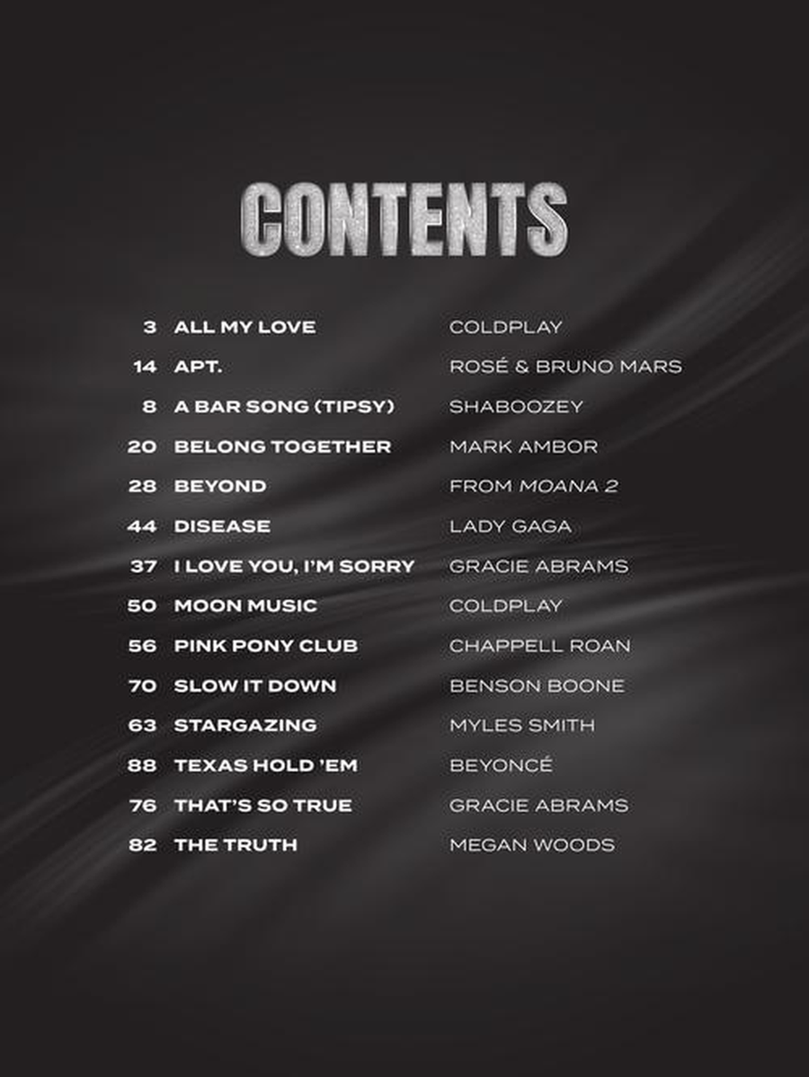 Chart Hits of 2024-2025 Chart Hits of 2024-2025 Piano, Vocal, Guitar scores gallery preview page 3