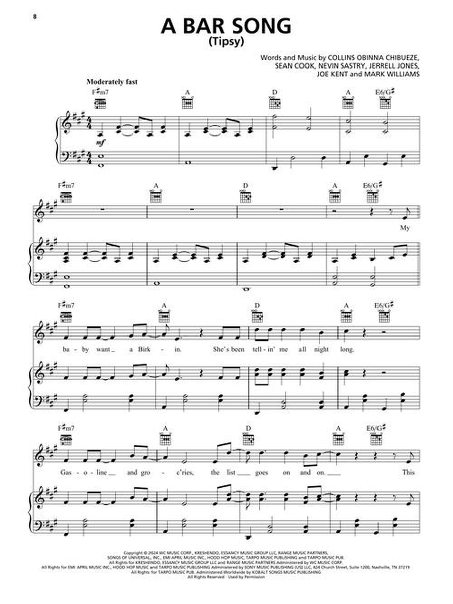 Chart Hits of 2024-2025 Chart Hits of 2024-2025 Piano, Vocal, Guitar scores gallery preview page 4