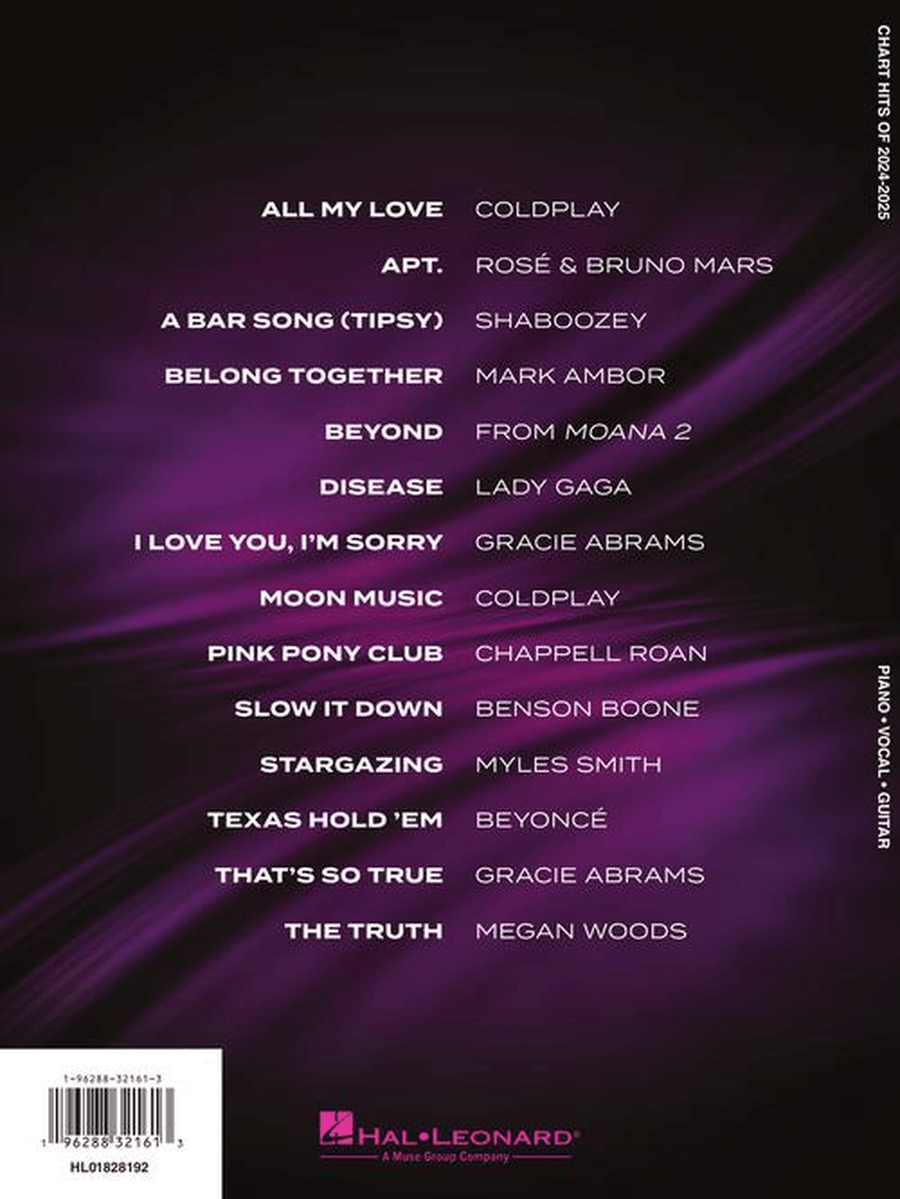 Chart Hits of 2024-2025 Chart Hits of 2024-2025 Piano, Vocal, Guitar scores gallery preview page 7